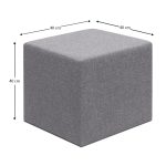 Σκαμπώ Linda Megapap υφασμάτινο χρώμα γκρι 40x40x40εκ. - Image 4