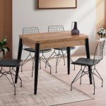 Τραπέζι Dolunay Megapap επεκτεινόμενο χρώμα atlantic pine - μαύρο 100x60(120x100)x79,5εκ. - Image 7