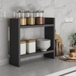 Ραφιέρα κουζίνας Denver Megapap χρώμα ανθρακί 34x10x30εκ.