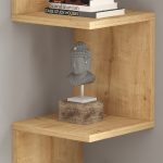 Ραφιέρα τοίχου γωνιακή Zikzak Megapap χρώμα sapphire oak 25x25x105,4εκ. - Image 2