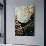 Πίνακας σε καμβά "Golden Moon" Megapap ψηφιακής εκτύπωσης 70x100x3εκ. - Image 2