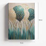 Πίνακας σε καμβά "Golden Leaves" Megapap ψηφιακής εκτύπωσης 70x100x3εκ. - Image 4