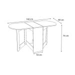 Τραπέζι Winslet Megapap επεκτεινόμενο χρώμα φυσικό οξιάς 34(63+63)x80x76εκ. - Image 10