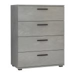 Συρταριέρα Velika Megapap χρώμα γκρι σκυροδέματος 73x44x96εκ.