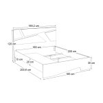 Κρεβάτι Efes Megapap χρώμα γκρι σκυροδέματος 160x200εκ. - Image 7