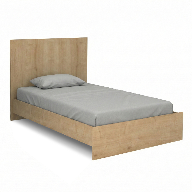 GP028-01581-0 Κρεβάτι Troy Megapap χρώμα φυσικό οξιάς 120x200εκ. - Image 1