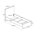 Κρεβάτι Troy Megapap χρώμα καρυδί 120x200εκ. - Image 5
