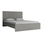 Κρεβάτι Troy Megapap χρώμα γκρι σκυροδέματος 140x190εκ.