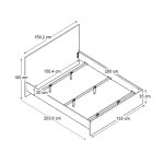 Κρεβάτι Troy Megapap χρώμα καρυδί 150x200εκ. - Image 5