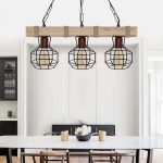 Φωτιστικό οροφής Lumenia Megapap E27 ξύλινο - μεταλλικό τρίφωτο χρώμα φυσικό - μαύρο 50x14x80εκ. - Image 2