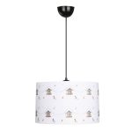 Φωτιστικό οροφής Tale Megapap E27 ύφασμα PVC μονόφωτο πολύχρωμο Ø33x70εκ.