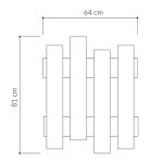 Κρεμάστρα τοίχου Wave Megapap χρώμα ανθρακί 64x4x81εκ. - Image 4