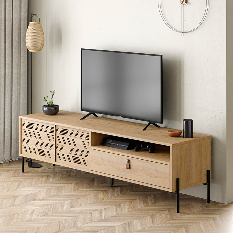 GP037-00662-0 Έπιπλο τηλεόρασης Dionysos Megapap χρώμα sapphire oak 170x45x48,6εκ. - Image 1