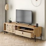 Έπιπλο τηλεόρασης Dionysos Megapap χρώμα sapphire oak 170x45x48,6εκ. - Image 2