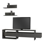 Έπιπλο τηλεόρασης Gara Megapap χρώμα ανθρακί 180x29,8x42εκ. - Image 3
