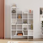 Βιβλιοθήκη Manco Megapap χρώμα λευκό 122x25,5x188εκ. - Image 2