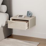 Κομοδίνο επιτοίχιο Eco Megapap χρώμα sandstone - light oak 40x33x18,5εκ. - Image 2