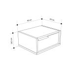 Κομοδίνο επιτοίχιο Eco Megapap χρώμα sandstone - light oak 40x33x18,5εκ. - Image 6