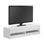 Έπιπλο τηλεόρασης επιτοίχιο Moon Megapap με LED χρώμα λευκό 120x33,8x30εκ. - Image 5