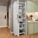 Ντουλάπα κουζίνας/μπάνιου Charlie Megapap χρώμα λευκό 62,6x35,8x186εκ. - Image 2