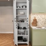 Ντουλάπα κουζίνας/μπάνιου Charlie Megapap χρώμα λευκό 62,6x35,8x186εκ. - Image 3