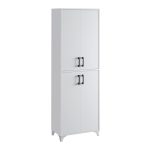 Ντουλάπα κουζίνας/μπάνιου Charlie Megapap χρώμα λευκό 62,6x35,8x186εκ. - Image 4