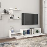 Σύνθεση τηλεόρασης Egemen Megapap χρώμα λευκό 180x32x40εκ. - Image 2