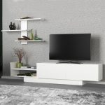Σύνθεση τηλεόρασης Egemen Megapap χρώμα λευκό 180x32x40εκ. - Image 6