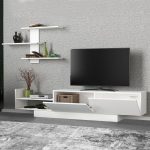 Σύνθεση τηλεόρασης Egemen Megapap χρώμα λευκό 180x32x40εκ. - Image 7