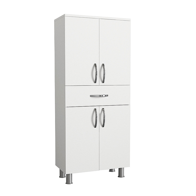 GP042-01481-0 Ντουλάπι κουζίνας - μπάνιου Montana Megapap χρώμα λευκό 59,4x31,5x140εκ. - Image 1