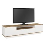 Έπιπλο τηλεόρασης Fedya Megapap χρώμα λευκό - sapphire oak 180x45x44,6εκ. - Image 4