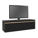 Έπιπλο τηλεόρασης επιτοίχιο Morel Megapap με LED χρώμα μαύρο 140x41,8x40εκ. - Image 4