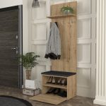 Έπιπλο εισόδου Track Megapap χρώμα sapphire oak 60x38,2x190εκ. - Image 2