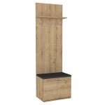 Έπιπλο εισόδου Track Megapap χρώμα sapphire oak 60x38,2x190εκ. - Image 5