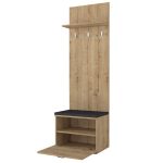Έπιπλο εισόδου Track Megapap χρώμα sapphire oak 60x38,2x190εκ. - Image 6