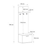 Έπιπλο εισόδου Track Megapap χρώμα sapphire oak 60x38,2x190εκ. - Image 8