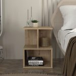 Κομοδίνο - Τραπεζάκι βοηθητικό Entiero Megapap χρώμα sapphire oak 39,8x35x54,6εκ. - Image 2