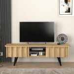 Έπιπλο τηλεόρασης Gemma Megapap χρώμα sepet oak 150x35x46,7εκ. - Image 3
