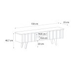 Έπιπλο τηλεόρασης Gemma Megapap χρώμα sepet oak 150x35x46,7εκ. - Image 7