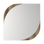 Καθρέπτης τοίχου Lava Μegapap χρώμα καρυδί 70x2,2x70εκ. - Image 4