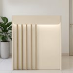 Γραφείο υποδοχής - reception Karibu Megapap με LED χρώμα sandstone - sepet oak 90x40x100εκ. - Image 2