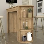 Τραπέζι μπαρ Vigne Megapap χρώμα sepet oak 150x51,6x101,8εκ. - Image 4