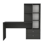 Γραφείο εργασίας Mantra Megapap χρώμα ανθρακί 150x60x152εκ. - Image 6