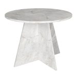 Τραπέζι Tailor Megapap χρώμα λευκό εφέ μαρμάρου Ø100x75,7εκ. - Image 7