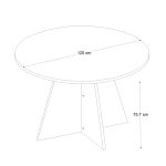 Τραπέζι Tailor Megapap χρώμα sapphire oak Ø120x75,7εκ. - Image 7