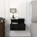 Κομοδίνο επιτοίχιο Mislina Megapap χρώμα sencron black 40x33,2x32εκ. - Image 3