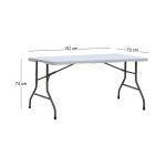 Τραπέζι catering - συνεδρίου Capri Megapap πτυσσόμενο - βαλίτσα χρώμα λευκό του πάγου 152x70x74εκ. - Image 9