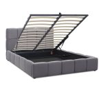 Κρεβάτι Elora Megapap βελούδινο με αποθηκευτικό χώρο χρώμα γκρι 160x200εκ. - Image 6