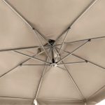 Ομπρέλα κρεμαστή επαγγελματική Pearl Megapap τηλεσκοπική αλουμινίου χρώμα εκρού 3x3m. - Image 4