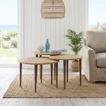 Τραπεζάκι σαλονιού σετ 3 τμχ Nola Megapap χρώμα sapphire oak Ø60x46εκ. - Image 3